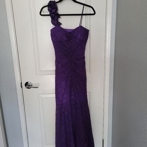 Purple Mermaid Prom Dress